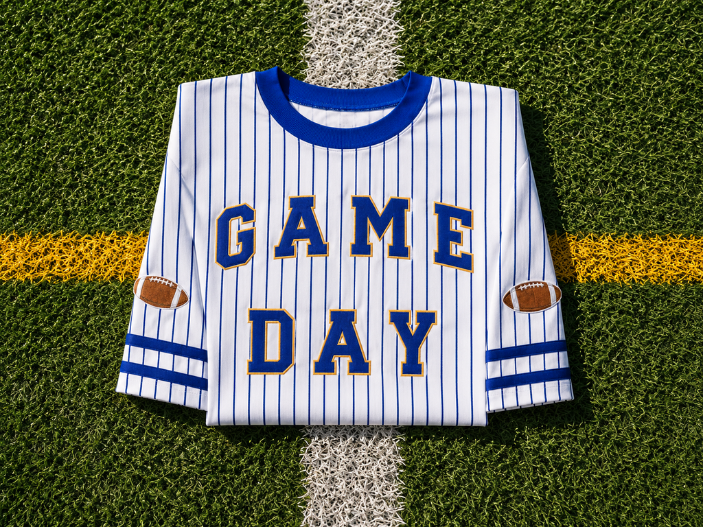 Gameday Theme Stripe Knit Top