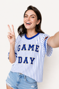 Gameday Theme Stripe Knit Top