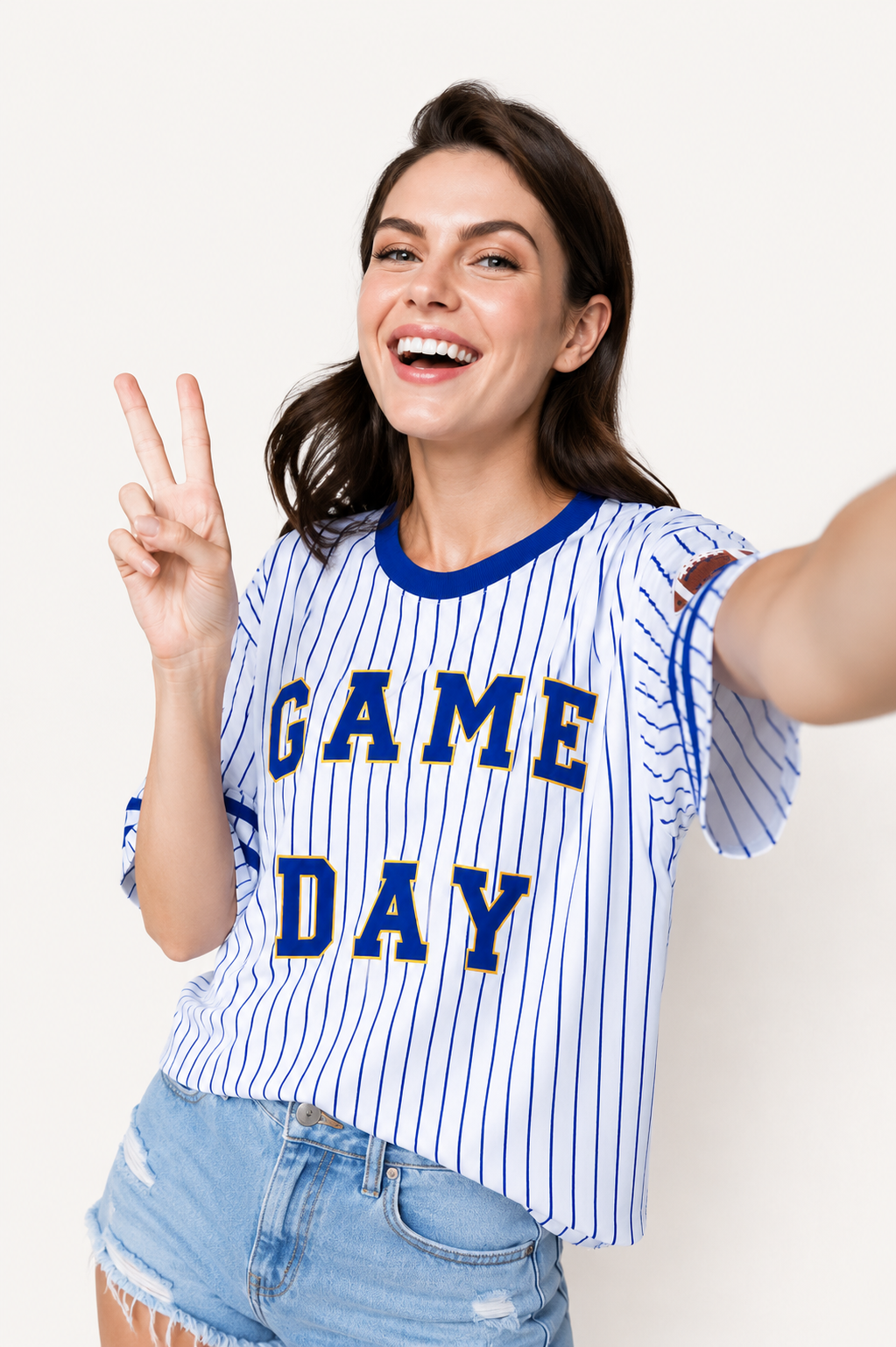 Gameday Theme Stripe Knit Top